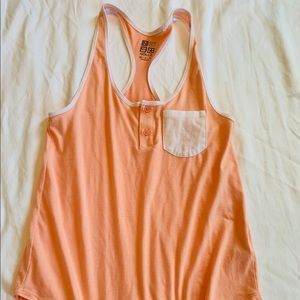 Light Orange and White Tank Top